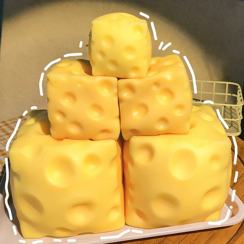 Squishy Square Cheese, Slow Rebound.