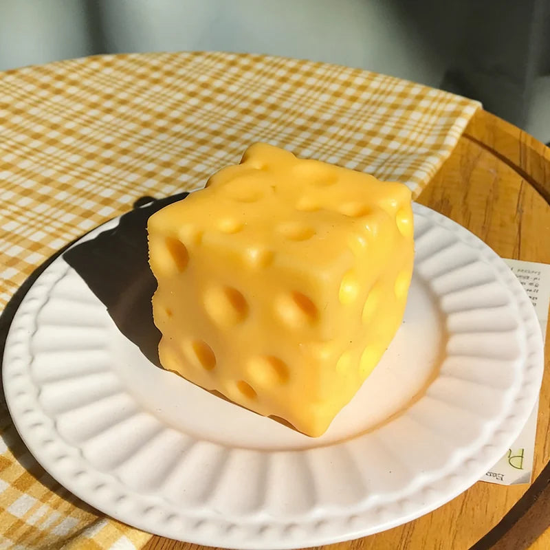 Squishy Square Cheese, Slow Rebound.
