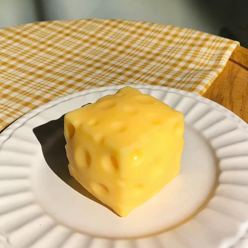 Squishy Square Cheese, Slow Rebound.