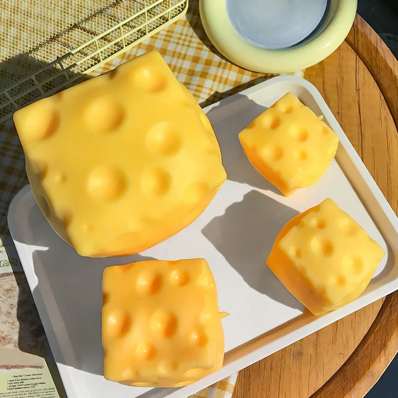 Squishy Square Cheese, Slow Rebound.